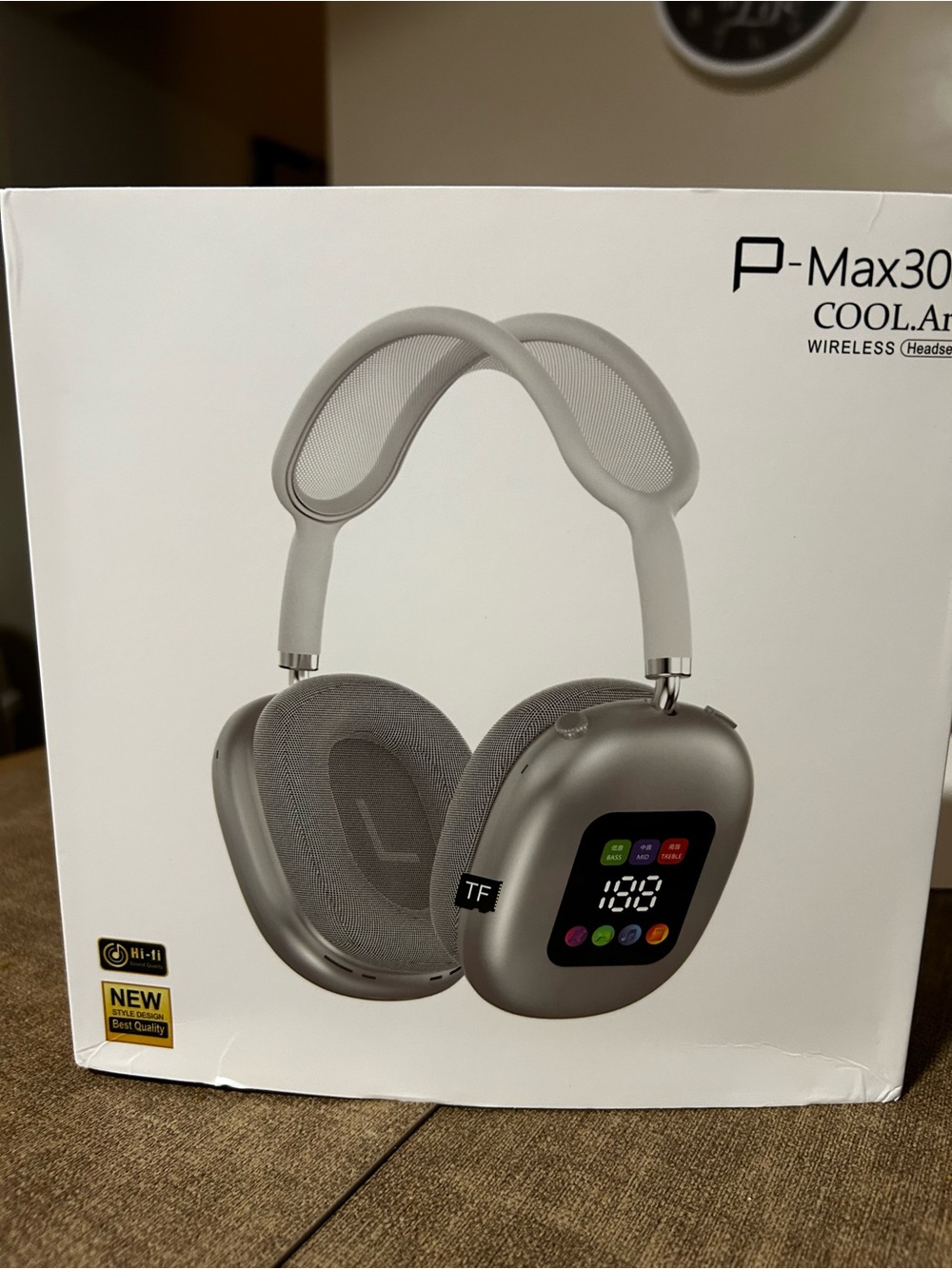 P-Max300 COOL.Art Wireless Bluetooth Headphones Touchscreen Display